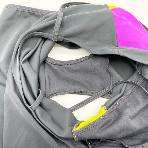 Athletech One Piece Swimsuit Womens 16 Colorblock Full Coverage Sporty Beachy - Picture 8 of 10